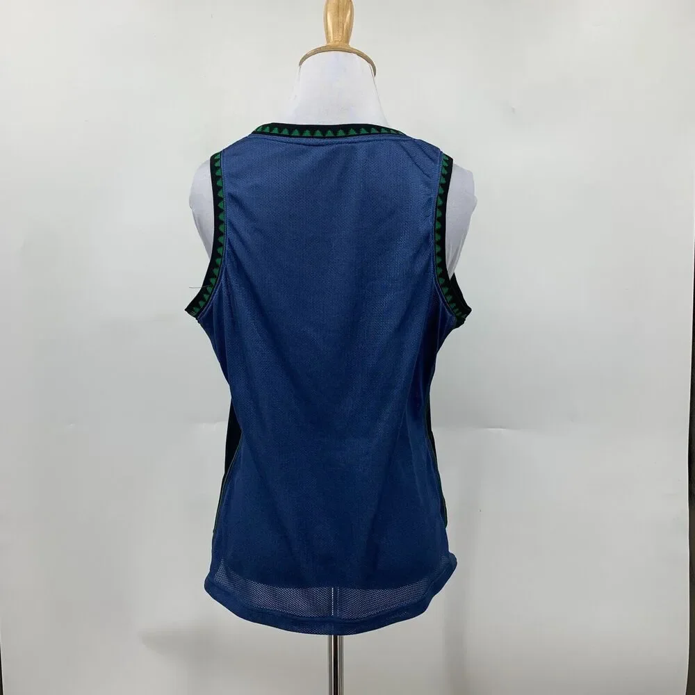 Adidas NBA 4Her Jersey Tank Top Womens M Medium Blue Sleeveless T-Wolves